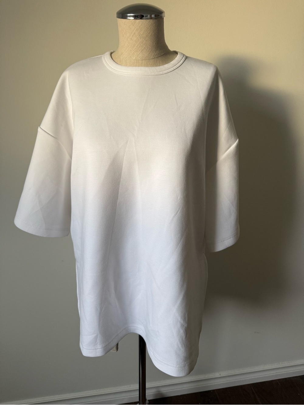 Babaton White Oversized Short Sleeve Crew Tee